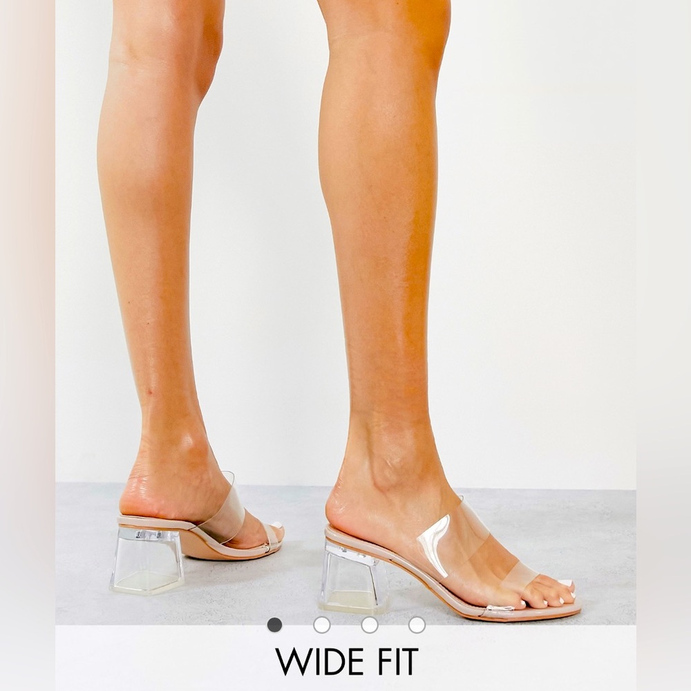 Public desire wide fit clear mule